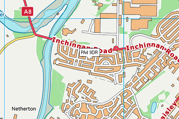 PA4 9DR map - OS VectorMap District (Ordnance Survey)