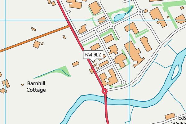 PA4 9LZ map - OS VectorMap District (Ordnance Survey)