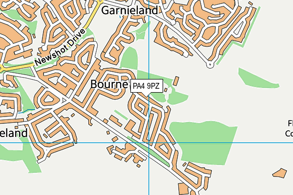 PA4 9PZ map - OS VectorMap District (Ordnance Survey)