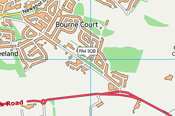 PA4 9QB map - OS VectorMap District (Ordnance Survey)