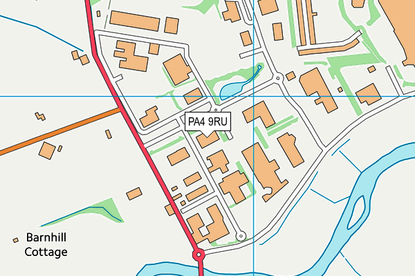 PA4 9RU map - OS VectorMap District (Ordnance Survey)
