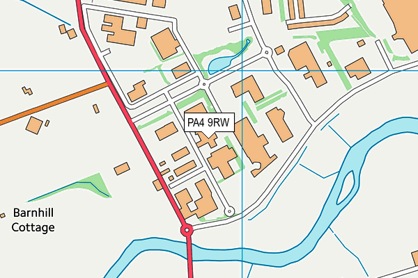 PA4 9RW map - OS VectorMap District (Ordnance Survey)