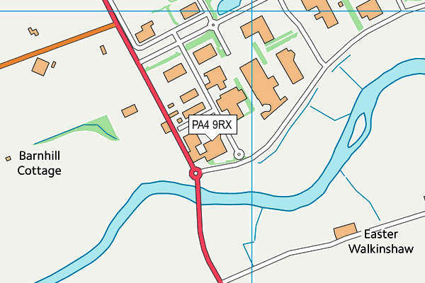 PA4 9RX map - OS VectorMap District (Ordnance Survey)