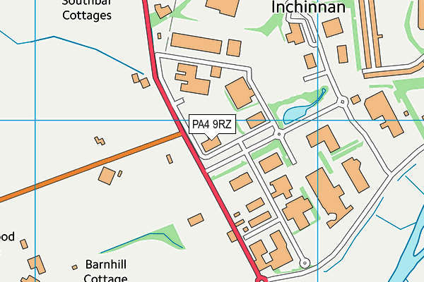 PA4 9RZ map - OS VectorMap District (Ordnance Survey)