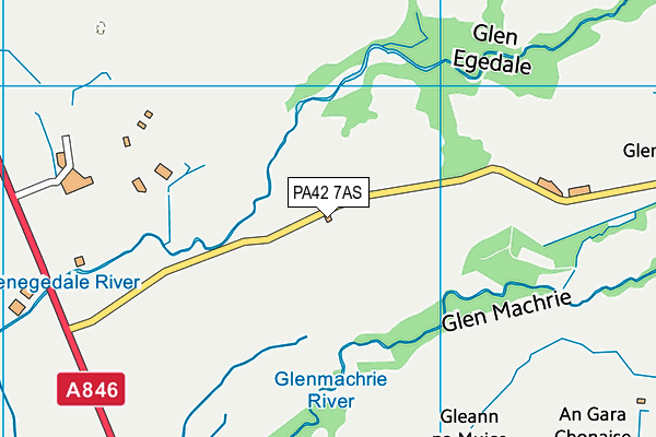 PA42 7AS map - OS VectorMap District (Ordnance Survey)