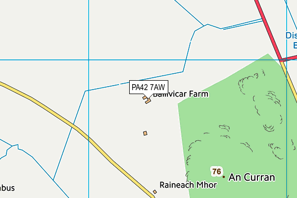 PA42 7AW map - OS VectorMap District (Ordnance Survey)