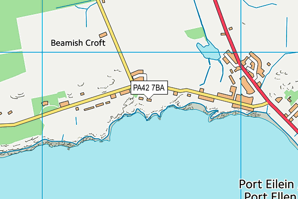 PA42 7BA map - OS VectorMap District (Ordnance Survey)