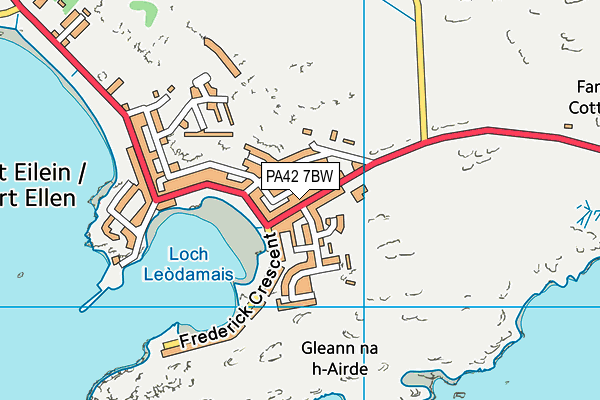 PA42 7BW map - OS VectorMap District (Ordnance Survey)