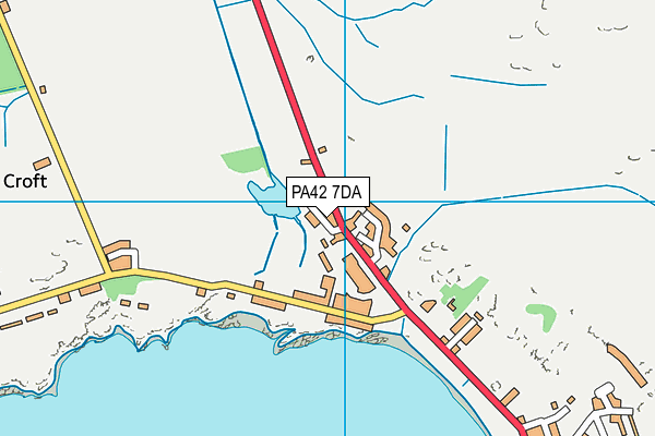 PA42 7DA map - OS VectorMap District (Ordnance Survey)