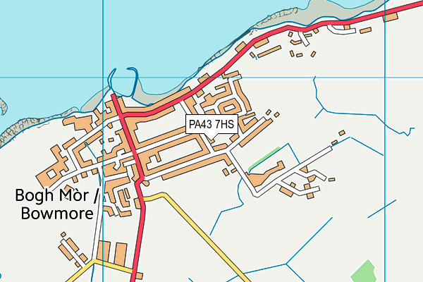 PA43 7HS map - OS VectorMap District (Ordnance Survey)