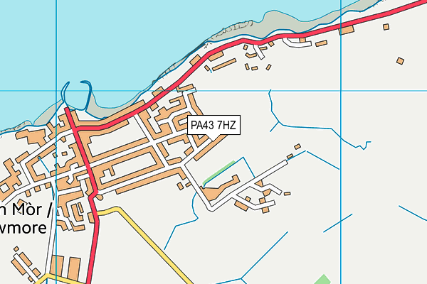 PA43 7HZ map - OS VectorMap District (Ordnance Survey)