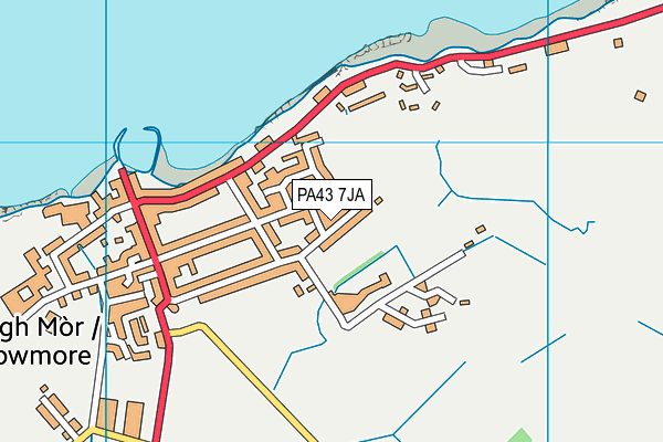 PA43 7JA map - OS VectorMap District (Ordnance Survey)