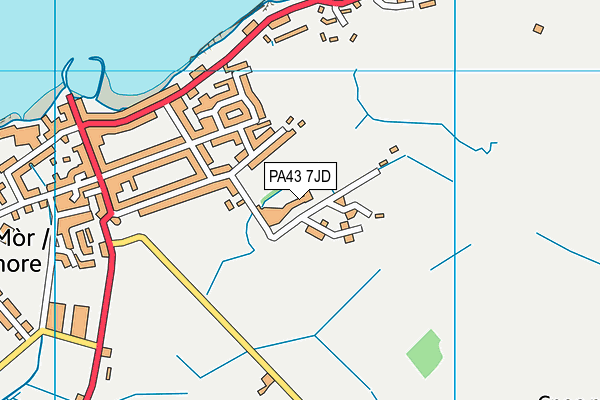 PA43 7JD map - OS VectorMap District (Ordnance Survey)
