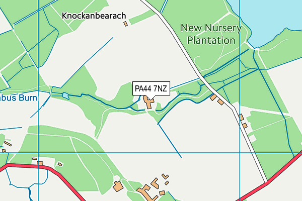 PA44 7NZ map - OS VectorMap District (Ordnance Survey)