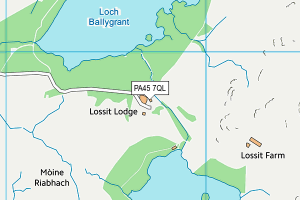 PA45 7QL map - OS VectorMap District (Ordnance Survey)