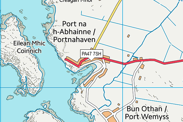 PA47 7SH map - OS VectorMap District (Ordnance Survey)