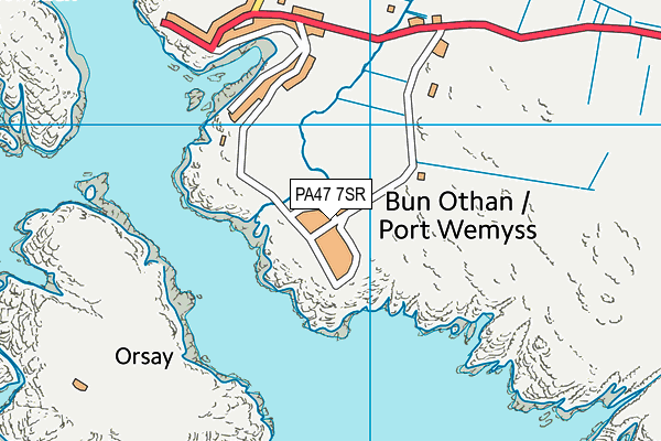 PA47 7SR map - OS VectorMap District (Ordnance Survey)