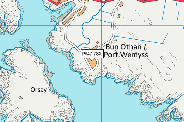 PA47 7SX map - OS VectorMap District (Ordnance Survey)