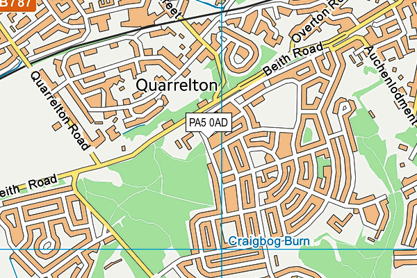PA5 0AD map - OS VectorMap District (Ordnance Survey)
