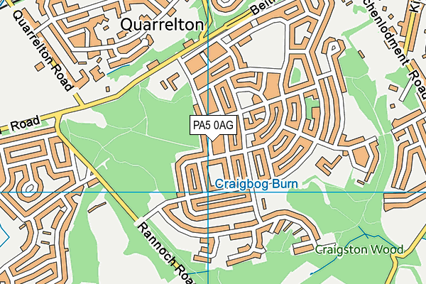 PA5 0AG map - OS VectorMap District (Ordnance Survey)