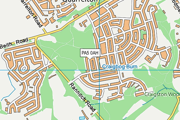 PA5 0AH map - OS VectorMap District (Ordnance Survey)