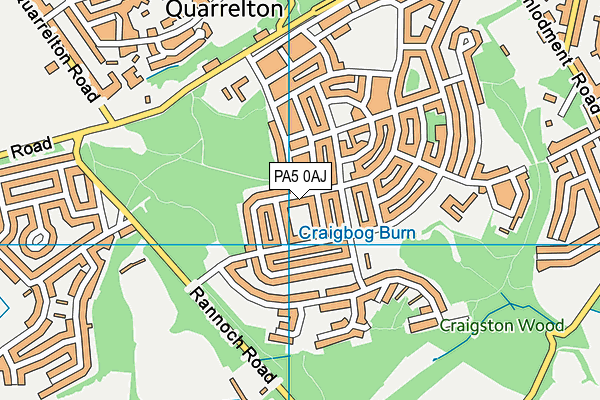 PA5 0AJ map - OS VectorMap District (Ordnance Survey)