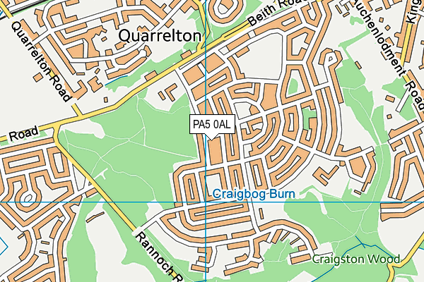 PA5 0AL map - OS VectorMap District (Ordnance Survey)