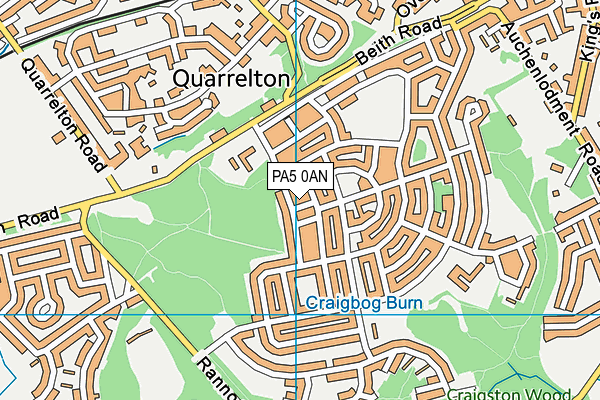 PA5 0AN map - OS VectorMap District (Ordnance Survey)