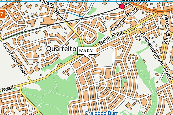 PA5 0AT map - OS VectorMap District (Ordnance Survey)