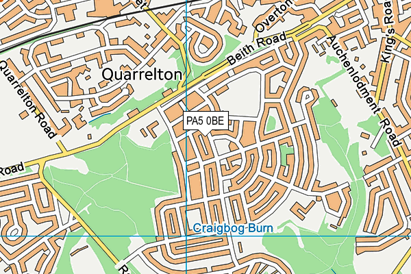 PA5 0BE map - OS VectorMap District (Ordnance Survey)
