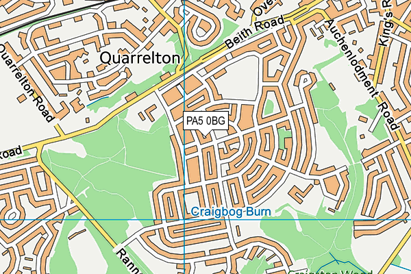 PA5 0BG map - OS VectorMap District (Ordnance Survey)