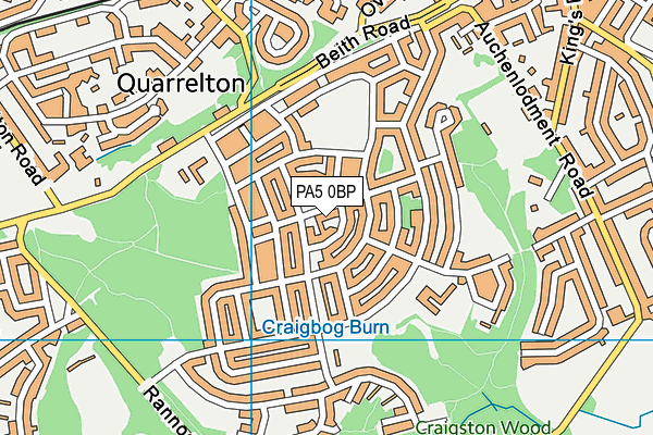 PA5 0BP map - OS VectorMap District (Ordnance Survey)