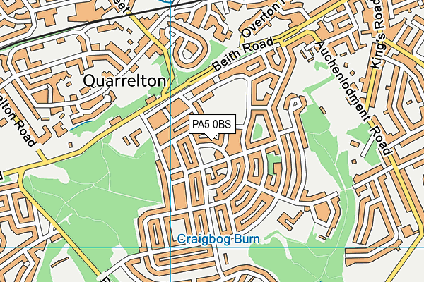 PA5 0BS map - OS VectorMap District (Ordnance Survey)