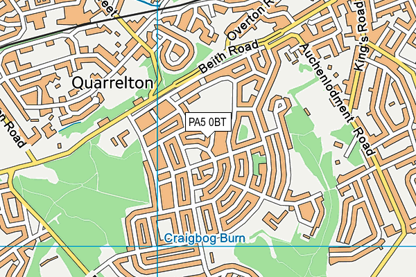 PA5 0BT map - OS VectorMap District (Ordnance Survey)