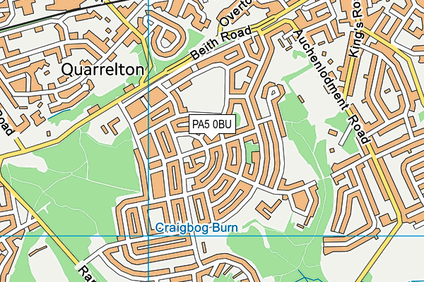 PA5 0BU map - OS VectorMap District (Ordnance Survey)