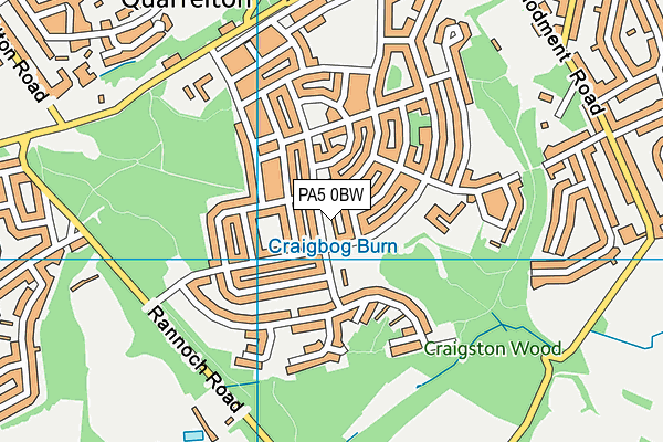 PA5 0BW map - OS VectorMap District (Ordnance Survey)