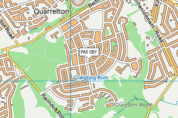 PA5 0BY map - OS VectorMap District (Ordnance Survey)
