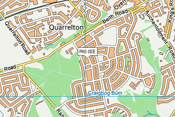 PA5 0EE map - OS VectorMap District (Ordnance Survey)