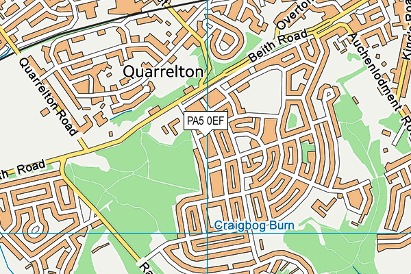 PA5 0EF map - OS VectorMap District (Ordnance Survey)