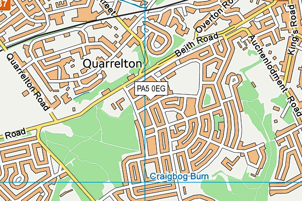 PA5 0EG map - OS VectorMap District (Ordnance Survey)