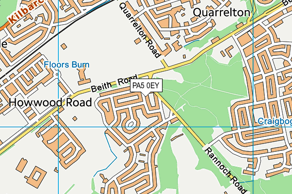 PA5 0EY map - OS VectorMap District (Ordnance Survey)