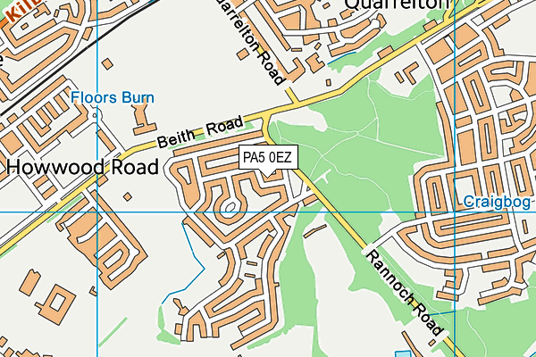 PA5 0EZ map - OS VectorMap District (Ordnance Survey)