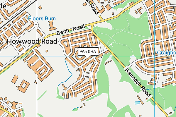 PA5 0HA map - OS VectorMap District (Ordnance Survey)