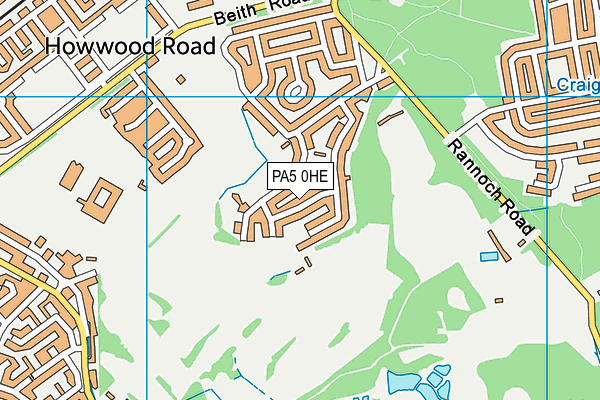 PA5 0HE map - OS VectorMap District (Ordnance Survey)