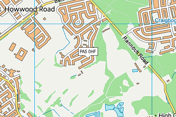 PA5 0HF map - OS VectorMap District (Ordnance Survey)