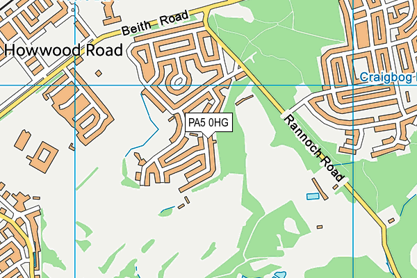 PA5 0HG map - OS VectorMap District (Ordnance Survey)