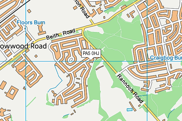 PA5 0HJ map - OS VectorMap District (Ordnance Survey)