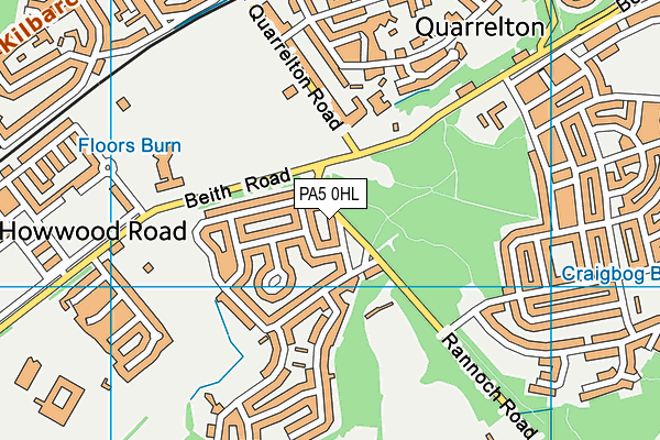 PA5 0HL map - OS VectorMap District (Ordnance Survey)