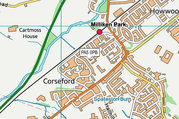 PA5 0PB map - OS VectorMap District (Ordnance Survey)