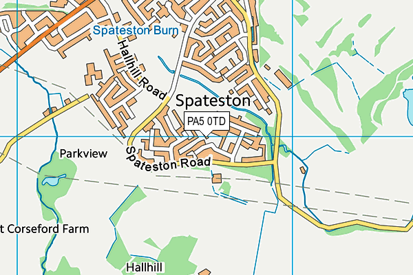 PA5 0TD map - OS VectorMap District (Ordnance Survey)